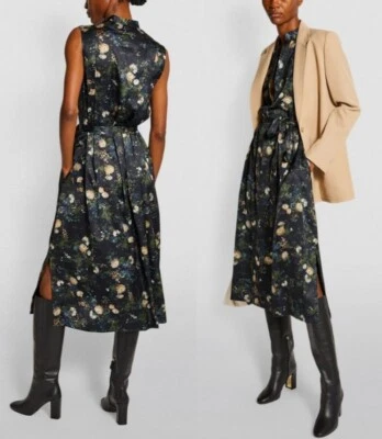 Vestido midi Vince Rose Field sin mangas Popover en pétalo brillante talla S $425 Foto 1 de 4