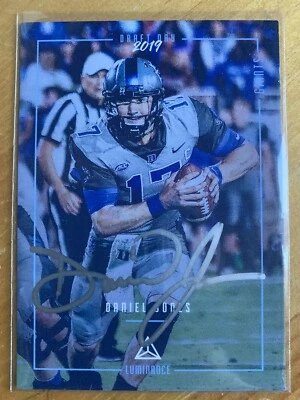 2019 Luminance Draft Day Signatures Silver Ink Daniel Jones Rookie Auto RC - Image 1 of 2