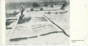 Tarjeta de invitación/tarjeta de invitación: Helmut acuarelas negras KWM Krefeld 1974 - Imagen 1 de 2