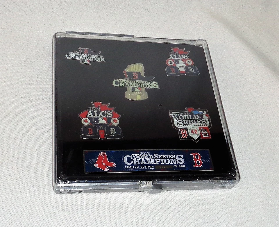 Boston Red Sox 2013 World Series Champions 5 Pin Set Limited Edition FREESHIP - Image 1 of 1
