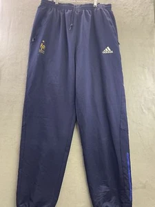 VINTAGE Adidas Pants Mens Extra Large Blue Track Windbreaker Lined Joggers XL - Picture 1 of 8