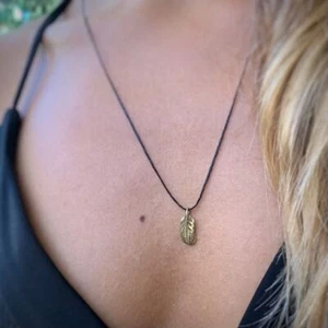 Feather Necklace xs Brass Pendant - Bild 1 von 1