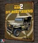 Plaque métal déco 40x30cm Jeep World War 2 "off-road legend" US Army willys Ford