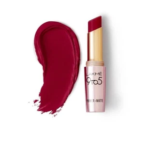 Lakme 9 To 5 Primer + Matte Burgundy Passion, 3.6g Free Shipping World Wide - Picture 1 of 9