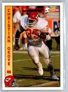 1992 Pacific #139 Christian Okoye - Picture 1 of 2