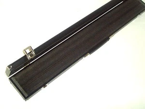 BLACK HARD 2pc WIDE SNOOKER CUE CASE WITH 3 COMPARTMENTS - Picture 1 of 1