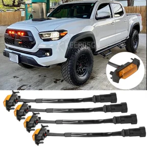4PCS Raptor Style Amber Grille LED Light For Toyota Tacoma TRD Pro 2016-2023 - Foto 1 di 9
