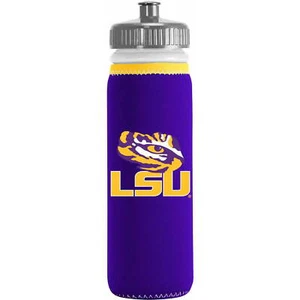 LSU Tigers Kolder 22oz Squeeze Squeezy Van Metro Water Bottle Push-Pull Cap •VG‼ - Picture 1 of 7