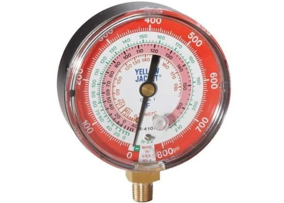 Jaqueta amarela calibre 49133, 3 1/8 polegadas de diâmetro, lado alto, vermelha, 800 psi - Imagem 1 de 1