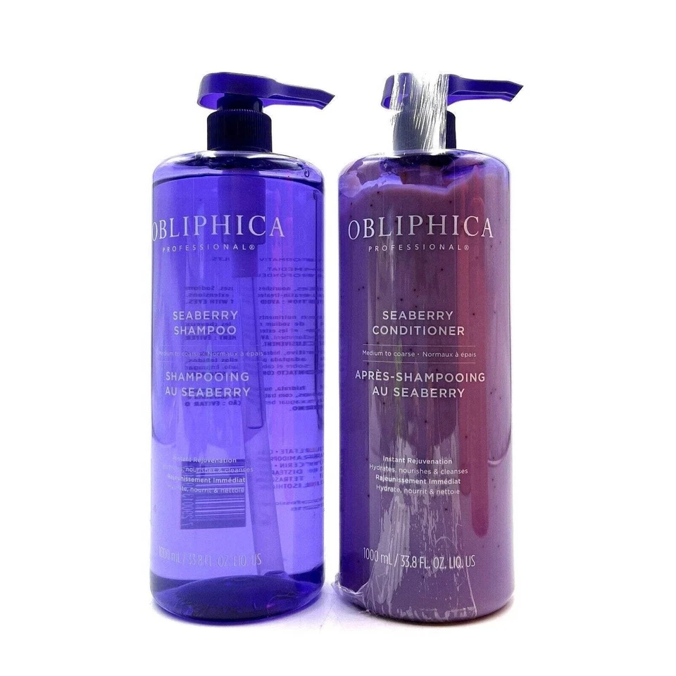 Obliphica Seaberry Shampoo & Conditioner Medium To Coarse Hair 33.8 oz Duo - Image 1 of 1
