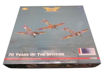 Corgi AA99189 Diecast 1:72 Limited Edition 70 Years of the Spitfire NIB - Image 1 of 3