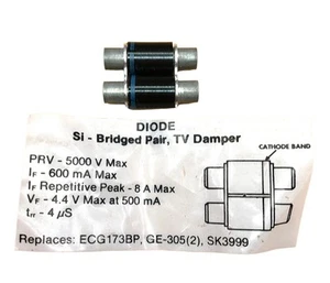 NTE173BP Bridged Pair TV Damper Diode 5KV PRV ~ (ECG173BP) - Picture 1 of 1