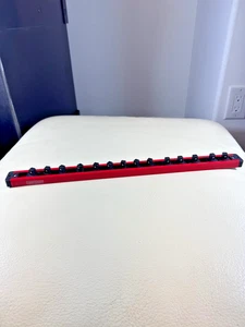 Craftsman 3/8" Drive Magnetic Twist Lock Socket Holder Rail Set Red 942331 - Picture 1 of 4