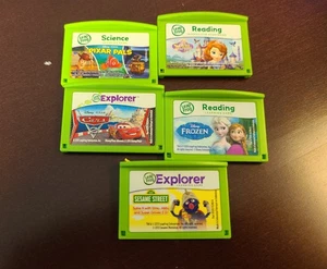 LOT 5 Leap Frog Explorer Learning Game LeapPad 1 2 3 XDI Ultra Ultimate PRE-OWN - Picture 1 of 7