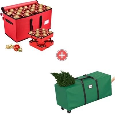 Christmas Tree Storage Bag 9Ft, Large Artificial Anti-Tear Heavy-Duty 600D Oxfor - Image 1 of 4