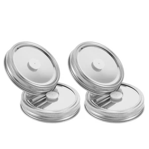 4 Pcs Mason Jar Vacuum Lid Sealer Airtight Food Preservation Lids - Picture 1 of 12