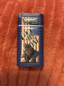 Vintage LARRY THE CABLE GUY GIT-R-DONE REFILLABLE TORCH LIGHTER w VOICE. Navy. - Picture 1 of 3