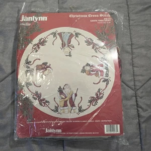 Janlynn Weihnachten Kreuzstich Weihnachtsbaum Rock #40-73 - 44" rund NEU offene Packung - Bild 1 von 10