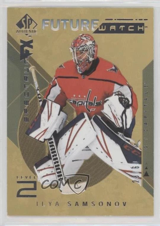 2018-19 SP Authentic Spectrum FX Bounty Gold /50 Ilya Samsonov #S-90 Rookie RC - Image 1 of 2