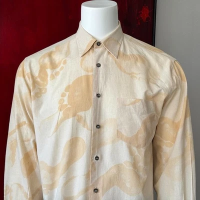Camisa MOSCHINO Nature Friendly Garment estampado de huellas talla 16 de 1994 Foto 1 de 4