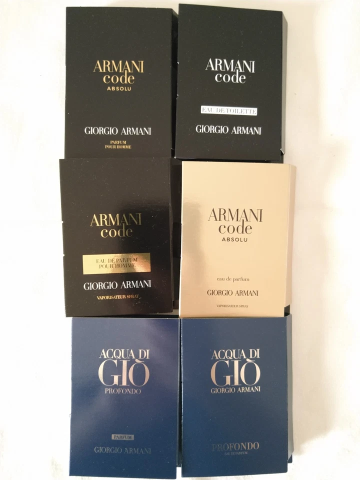 Armani Acqua Di Gio Parfum + Code Parfum 6 x 1,2 ml Spray Proben Parfüm  - Bild 1 von 1
