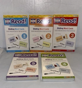 5 YOUR BABY CAN READ Sliding Word Cards Starter Vol 1 2 3 4 5 Read Description - Picture 1 of 7