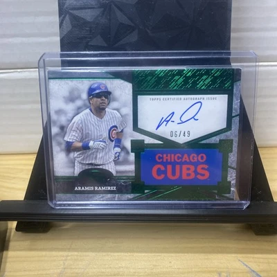 2025 Topps Tier One Béisbol Aramis Ramírez Estante Superior Lámina Verde Automático/49 Cachorros  Foto 1 de 2