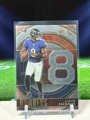 2021 Panini Select Select Numbers #SN-5 Lamar Jackson Baltimore Ravens SP - Image 1 of 2
