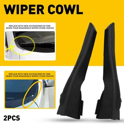 2X Para Hyundai Tucson ix35 2010-2015 Cubierta Lateral Limpiaparabrisas Delantero Negra Nueva Foto 1 de 4