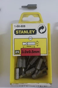 CAJA 25 PUNTAS DESTORNILLADOR STANLEY PLANA 3.0 X 05 MM - Imagen 1 de 2