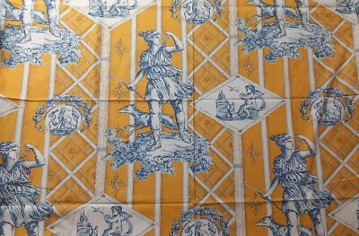 ANCIEN  TISSU COUPON MYTHOLOGIE 1 METRE SUR 1  METRE - Photo 1/4