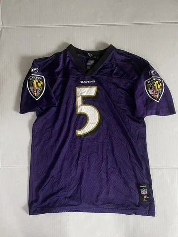 Joe Flacco Baltimore Ravens Youth XL Jersey NFL Reebok Purple Cover