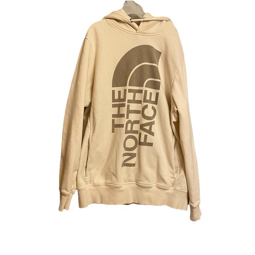 OFF WHITE Felpa con cappuccio The North Face donna grande bianca panna maglione scritto