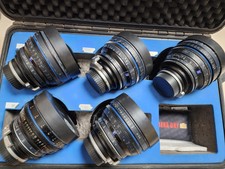 Zeiss CP.2 Lenses EF Mount 5 Set (15,25/2.1,35/1.5, 50mm/1.5, 85mm/1.5)canon ef