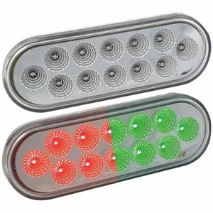 Trux TLED-OXRG - Oval Red Dual Revolution Stop, Tail & Turn LED Light - Picture 1 of 3