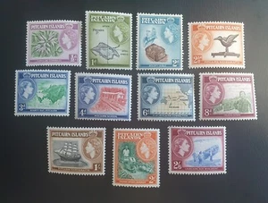 1957 Pitcairn Islands stamps. Full set of 11. MVLH. Very fine. (Inc. SG27 MNH) - Picture 1 of 5