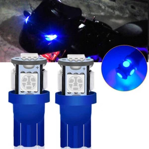 GLOFE Blue 5-SMD 2825 168 194 T10 LED Bulbs For Motorcycle Bike Parking Lights - Bild 1 von 7