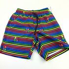 $75 2(X)IST LOVE Lined Swim Trunk Shorts Mens Small Bright Colorful Rainbow