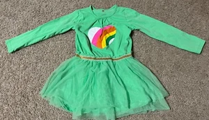 St. Patrick’s Day Girl’s 4T Long Sleeve Green Deess with Heart - Picture 1 of 2
