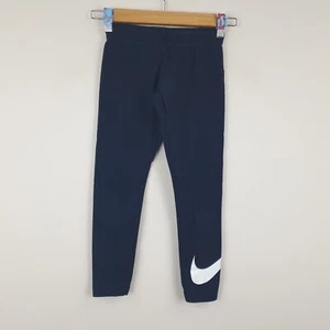 Leggings Nike bambina piccoli 8-9 anni nero misto cotone elasticizzato tempo libero - Foto 1 di 11