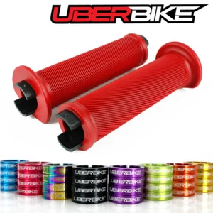 Uberbike Flansch MTB Lock On Grip - rot mit Verschluss Farboptionen - Bild 1 von 1