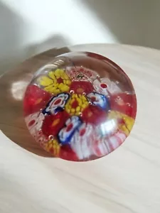 Fermacarte Millefiori in miniatura vintage, piccoli fiori multicolore ex con - Foto 1 di 6