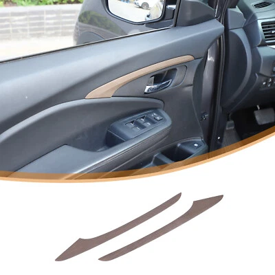 Fit For Honda Pilot Ridgeline/Passport 16-22 Pine Wood Interior Door Strip Trim - Image 1 of 4