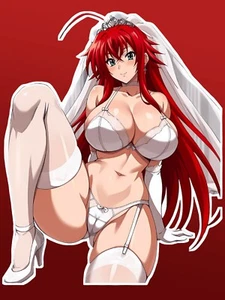 Anime Waifu Highschool DxD Rias Gremory NSFW Vinyl Sticker 6" - Picture 1 of 1