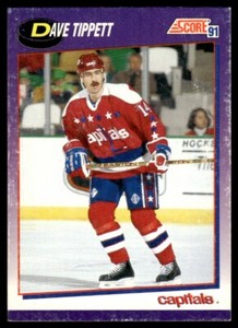 1991-92 Score American #437 Dave Tippett Washington Capitals
