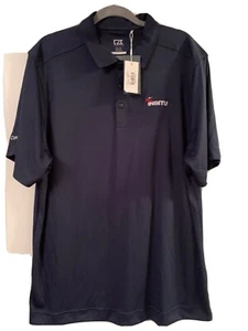 Cutter And Buck Men's XL Navy Blue Insitu Short Sleeve Golf Polo Shirt - Picture 1 of 6