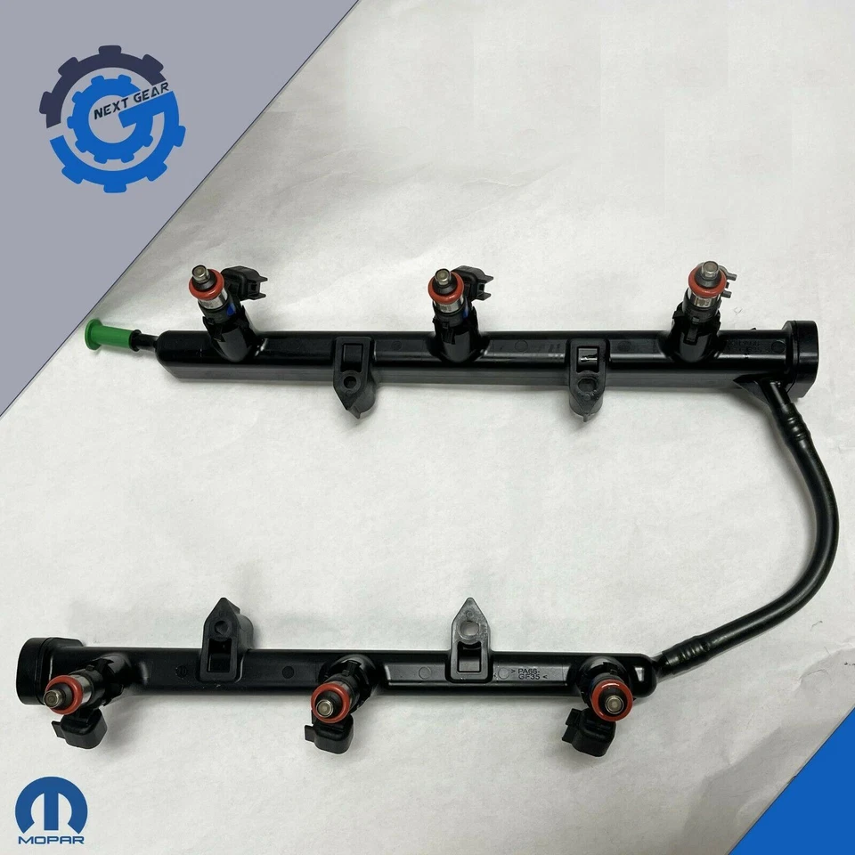 6 nuevos inyectores de combustible OEM MOPAR CON RIEL 300/CARGADOR 3,6 L 2018 2024 05281900AA Foto 1 de 4
