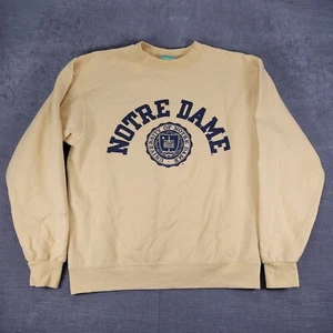 Champion Notre Dame Sudadera Vintage Cuello Redondo Pullover Colegial Logo Mediana - Imagen 1 de 11