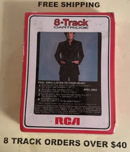 Paul Anka Listen To Your Heart 8 track tape New/Sealed - Picture 1 of 3