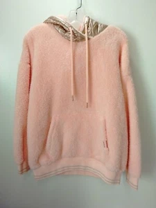 UGG Womens sz M RTW Loyra Sherpa Pink Gorpcore Fleece Pocket Hoodie - Picture 1 of 6